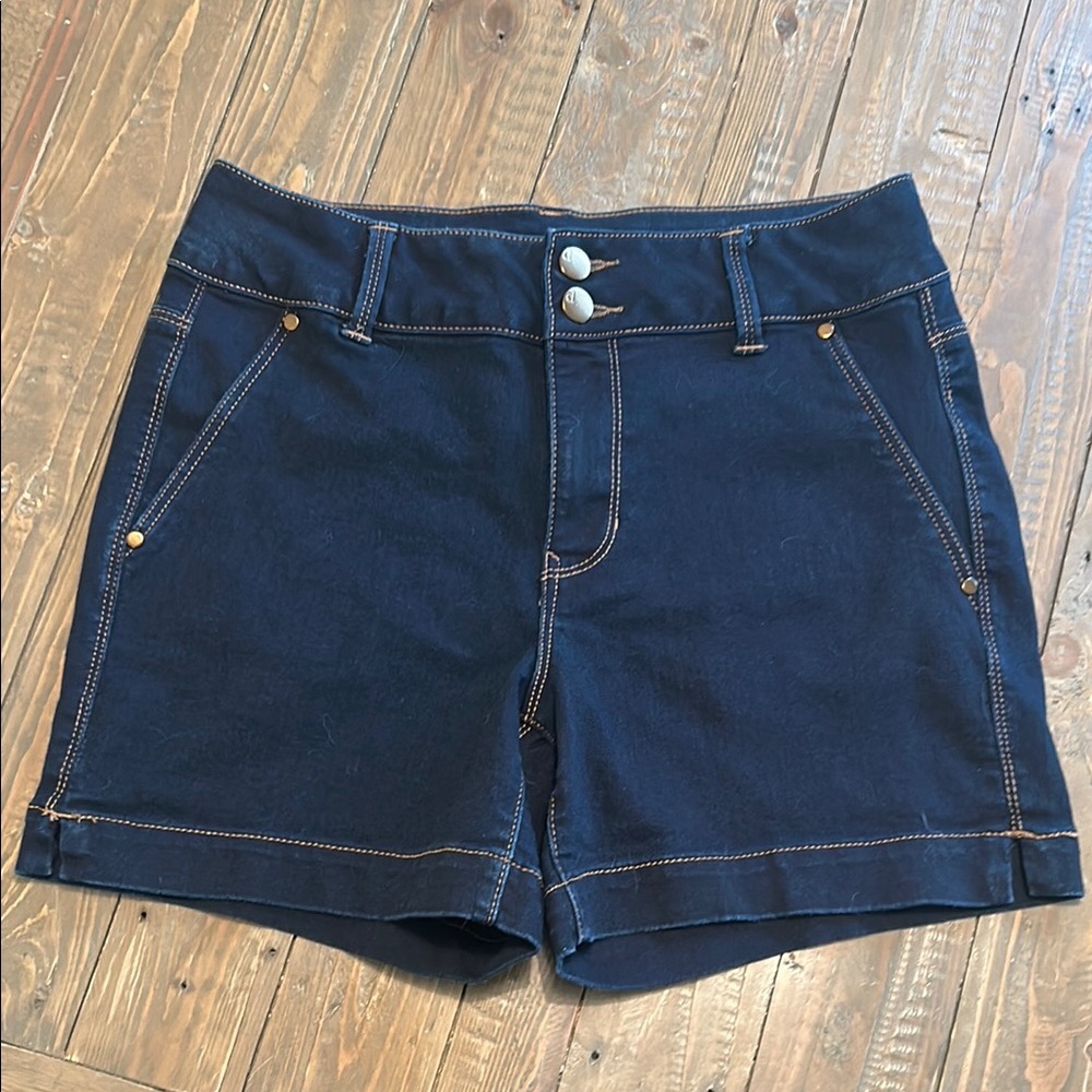 High waisted denim shorts